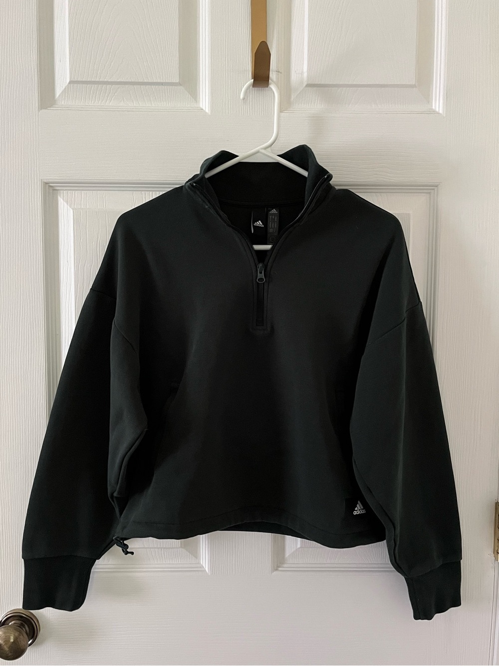 adidas Dark Green Quarter-Zip Pullover Sweater